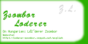 zsombor loderer business card